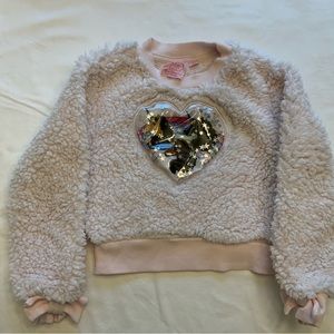 Toddler girls Afro Unicorn sweatshirt, pink